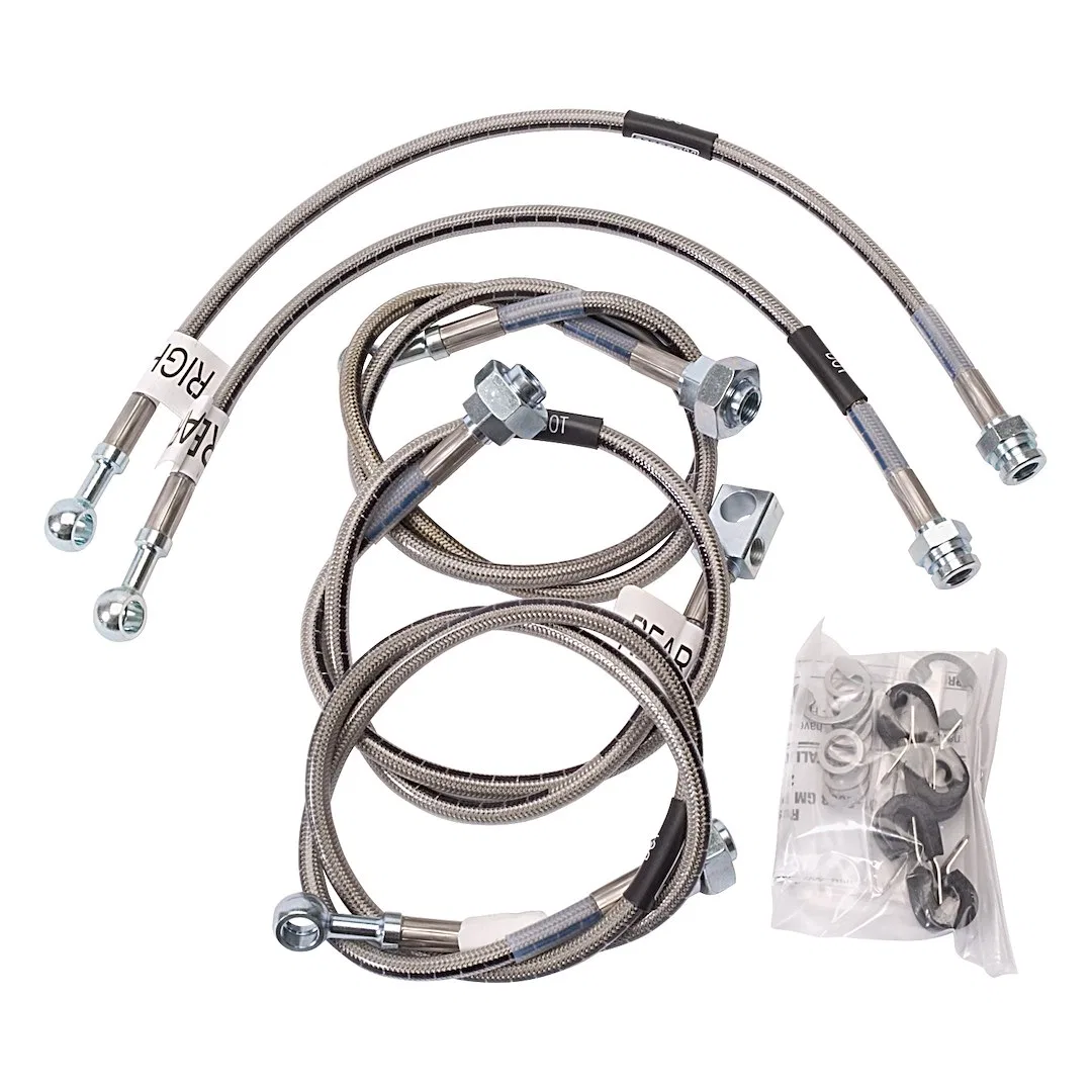 695770 – RUSSELL/EDEL Brake Line, For Use With Lifted Trucks Braided Stainless Steel Set of 5